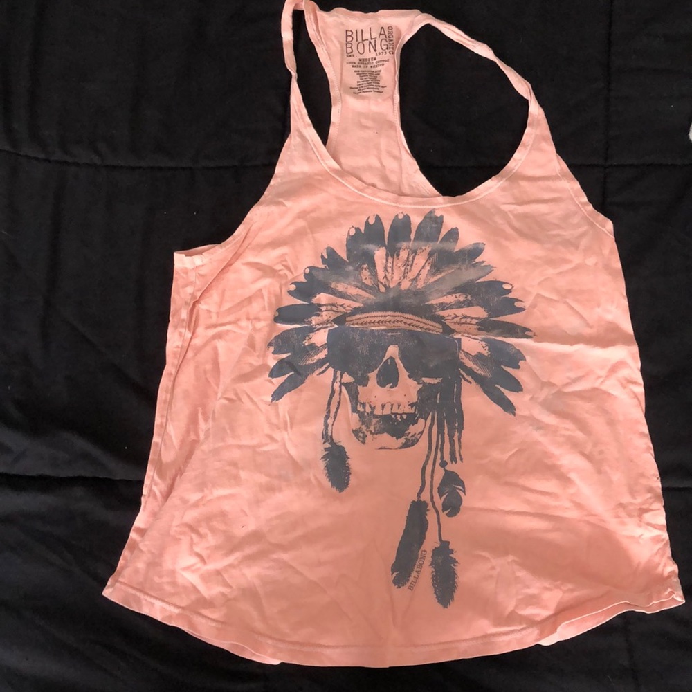 Graphic skull tank top color SALMON